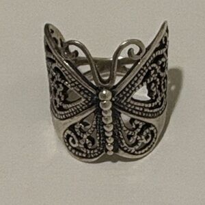 Sterling Silver 925 Butterfly Ring size 7